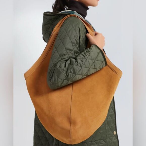 Mansur Gavriel Soft M Suede Hobo Bag - Picture 2 of 13
